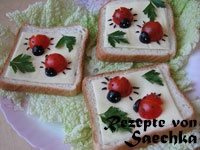 Foto Sandwiches "Marienkäfer"