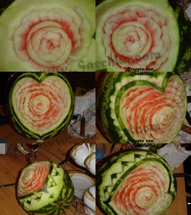 Wassermelone schnitzen